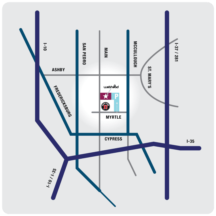 Location map of Webhead on Main Street